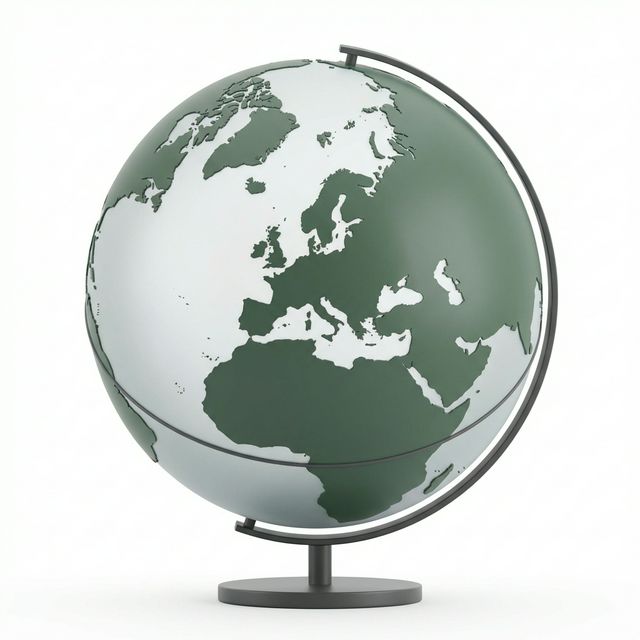 Globus mit Europa-Fokus